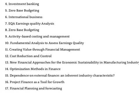 Choosing Finance Research Paper Topics