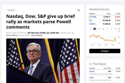 Investors Await Powell’s Remarks at Economic Club of Washington