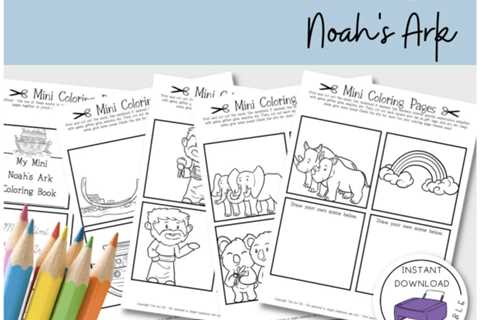 Free Printable Mini Noah’s Ark Coloring Pages
