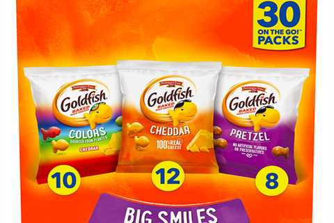 Goldfish Selection Packs, 30 rely solely $10.74 shipped!